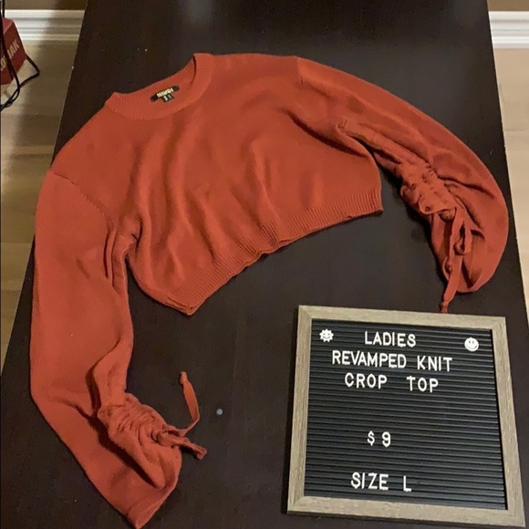 Ladies Revamped Knit Crop top - Picture 1 of 7